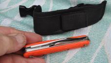 Schrade Walden MC-1 Pilots Knife Auto Orange 4 1/4" Closed Mint NOS 1958-73 MIL-K-25549