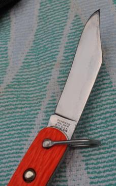 Schrade Walden MC-1 Pilots Knife Auto Orange 4 1/4" Closed Mint NOS 1958-73 MIL-K-25549