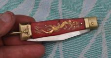 Dragon Red Auto Lever Open/Close NOS Mint 4 1/8" Closed Tight No Play No Wobble Fires Like It Should