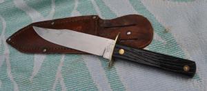 Hammer Brand USA 1945-51 Fixed Blade Mirror Polished Mint Nos 8 34quot Original Sheath