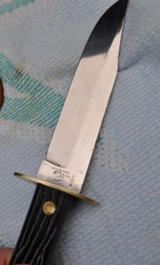 Hammer Brand USA 1945-51 Fixed Blade Mirror Polished Mint Nos 8 3/4" Original Sheath