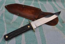 Hammer Brand USA 1945-51 Fixed Blade Mirror Polished Mint Nos 8 3/4" Original Sheath