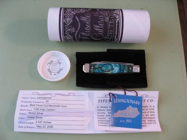   DANIELS FAMILY KNIFE BRANDS-TITUSVILLE CUTLERY-LEXINGTONIAN-MAMMOTH CROSS CUT #1