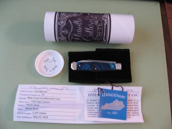 DANIELS FAMILY KNIFE BRANDS-TITUSVILLE CUTLERY-LEXINGTONIAN-MAMMOTH CROSS CUT #2 DANIELS FAMILY KNIFE BRANDS-TITUSVILLE CUTLERY-LEXINGTONIAN-MAMMOTH CROSS CUT #2