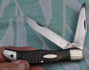 Case XX USA 3 Dot 6265 SAB Jigged Rosewood Lanyard Hole Used Tight Loud Snap On Both 