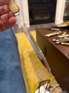 Sweet Presto Letter Opener with Perfect Etch in A+ Condition