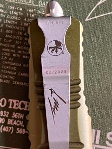 Microtech Mini Troodon Hellhound used
