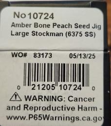 2025 Case Amber Bone Peach Seed Jig Large Stockman (6375 SS)