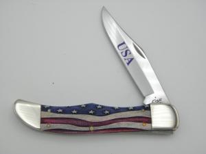 The 2018 Case Cutlery XX USA Star Spangled Folding Hunter Knife New 64130