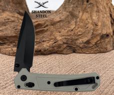 Ozark Trail Glacier 7.5 Inch Folding Knife White w/ Shaft Lock Drop Point (117)