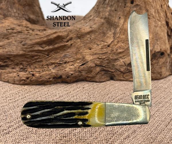 Bear Magic Razor Barlow BEAR AND SON Stag Handle One Arm Razor Jack Knife (116) Bear Magic Razor Barlow BEAR AND SON Stag Handle One Arm Razor Jack Knife (116)