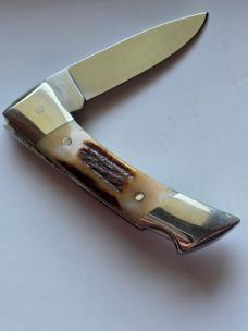 Vintage Schrade I*XL GS-234 Lockback 3-Knife Limited Edition Set - Genuine Stag - Snap-on Exclusive 