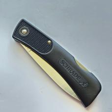 Vintage Schrade USA SP3 Slim Line Lockback Knife - Mint Condition - Plain Black Zytel