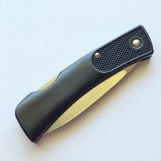 Vintage Schrade USA SP3 Slim Line Lockback Knife - Mint Condition - Plain Black Zytel