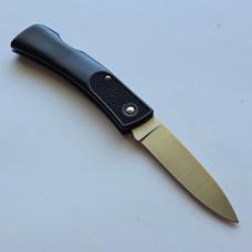 Vintage Schrade USA SP3 Slim Line Lockback Knife - Mint Condition - Plain Black Zytel