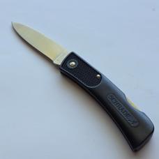 Vintage Schrade USA SP3 Slim Line Lockback Knife - Mint Condition - Plain Black Zytel