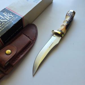 Vintage Schrade USA 153UH Uncle Henry quotGolden Spikequot Fixed Blade Knife - Box amp Sheath
