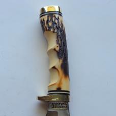 Vintage Schrade USA 153UH Uncle Henry "Golden Spike" Fixed Blade Knife - Box & Sheath