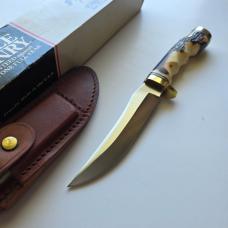 Vintage Schrade USA 153UH Uncle Henry "Golden Spike" Fixed Blade Knife - Box & Sheath