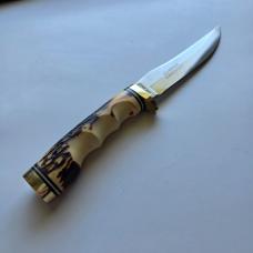 Vintage Schrade USA 153UH Uncle Henry "Golden Spike" Fixed Blade Knife - Box & Sheath