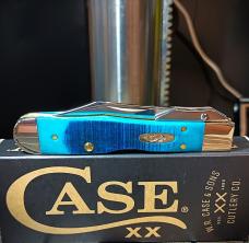 2026 Case XX Cheetah Cub Caribbean Sawcut Blue Bone