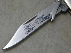 Case XX USA 611 1/2 Tequila Sunrise Father's Day Barnboard Cheetah Cub Knife NIB