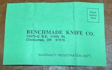 Vintage Benchmade Spike Auto 1000 SB Brand New In Box! A Rare Find!