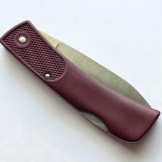 Vintage Schrade USA SP3 Firebird Lockback Knife - Mint In Box (MIB) - Maroon Handle Variation