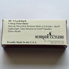 Vintage Schrade USA SP3 Firebird Lockback Knife - Mint In Box (MIB) - Maroon Handle Variation