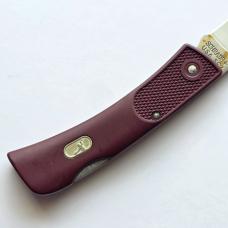 Vintage Schrade USA SP3 Firebird Lockback Knife - Mint In Box (MIB) - Maroon Handle Variation