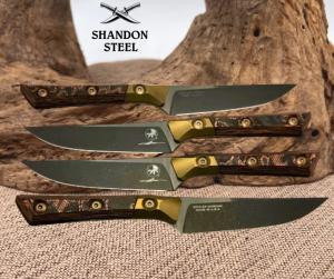 Microtech USA Steak 4 Piece Set Livewire Carbon Fiber/Bronze 3600B-1SETDLCLWCFS