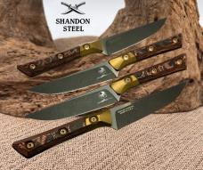 Microtech USA Steak 4 Piece Set Livewire Carbon Fiber/Bronze 3600B-1SETDLCLWCFS