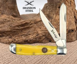 Elk Ridge - Yellow Synthetic - 2 Blade Mini Trapper ER-220MY Pocket Knife 121
