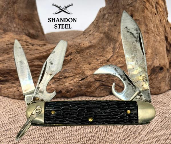CRAFTSMAN HAMMER BRAND VINTAGE 4 BLADE SCOUT STYLE CAMP POCKET KNIFE (124) CRAFTSMAN HAMMER BRAND VINTAGE 4 BLADE SCOUT STYLE CAMP POCKET KNIFE (124)