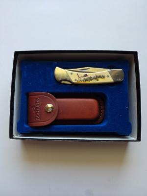 1995 Schrade USA Sporting Dogs quotEnglish Pointerquot Lockback - 100 Mint In Box - Serial 1399