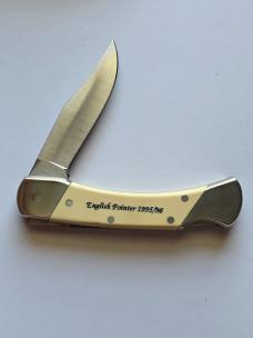 1995 Schrade USA Sporting Dogs "English Pointer" Lockback - 100% Mint In Box - Serial #1399