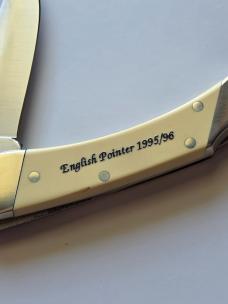 1995 Schrade USA Sporting Dogs "English Pointer" Lockback - 100% Mint In Box - Serial #1399