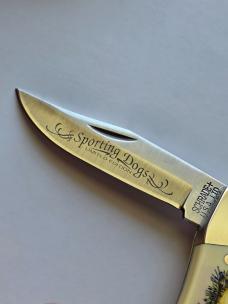 1995 Schrade USA Sporting Dogs "English Pointer" Lockback - 100% Mint In Box - Serial #1399