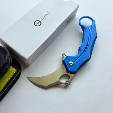 CIVIVI Incisor II Button Lock Karambit - Brand New in Box - Blue Aluminum - Nitro-V Blade