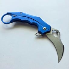 CIVIVI Incisor II Button Lock Karambit - Brand New in Box - Blue Aluminum - Nitro-V Blade