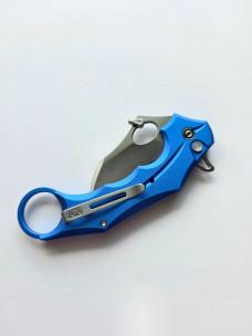 CIVIVI Incisor II Button Lock Karambit - Brand New in Box - Blue Aluminum - Nitro-V Blade