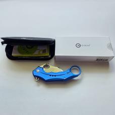 CIVIVI Incisor II Button Lock Karambit - Brand New in Box - Blue Aluminum - Nitro-V Blade