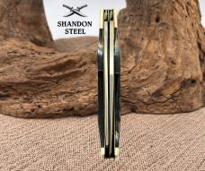 Smith & Wesson USA Vintage Buffalo Horn Handle Folding Trapper Pocket Knife -134