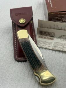 Buck 1990 Model 110BB Brown Bone Folding Lockback Hunter Made In USA New In Box