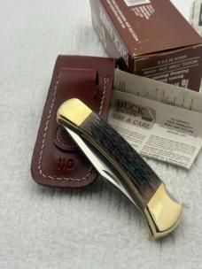 Buck 1990 Model 110BB Brown Bone Folding Lockback Hunter Made In USA New In Box