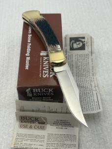 Buck 1990 Model 110BB Brown Bone Folding Lockback Hunter Made In USA New In Box