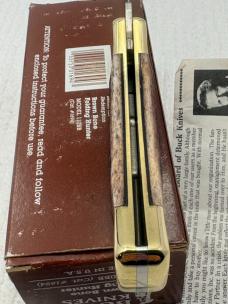 Buck 1990 Model 110BB Brown Bone Folding Lockback Hunter Made In USA New In Box
