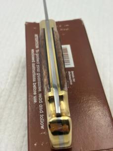 Buck 1990 Model 110BB Brown Bone Folding Lockback Hunter Made In USA New In Box