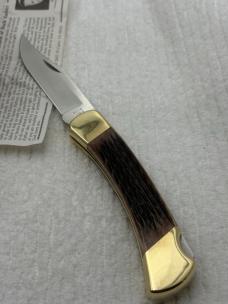 Buck 1990 Model 110BB Brown Bone Folding Lockback Hunter Made In USA New In Box