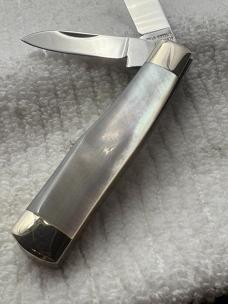 Taylor Cutlery Kingsport TN 1979 Vintage 2 Blade MOP Gunstock Pocket Knife 